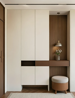Meuble à chaussures moderne pour entrée, armoire de rangement en bois avec tiroirs, meuble de couloir sur mesure