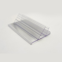 Huasso YZ-19 PVC Transparent Facile à Installer Clip de Fixation pour Panneau d'Affichage Support d'Étiquette de Prix Fournitures de Supermarché Carte 1000mm