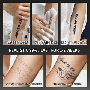 Non fidarsi di nessuno ali di <span class=keywords><strong>serpente</strong></span> tatuaggio temporaneo Semi permanente tatuaggio impermeabile per 2 settimane realistico tatuaggio a base di erbe per il corpo del braccio - Product Image 5