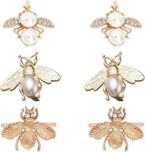 WADORN Set Bag Decorative Buckle Clip Styles Bee Shape Metal <b>Purse</b> Decoration Clasp Buckle Shoes Sweater Pearl Button For Leathe - Product Image 1