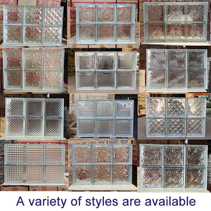 Bloc de verre de construction motif treillis décoratif blocs de verre cloison bon marché ignifuge durable carré blocs de verre fournisseur - Product Image 6