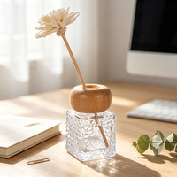 Diffuseur d'arômes en verre carré de luxe personnalisé avec joint en liège et impression sur écran