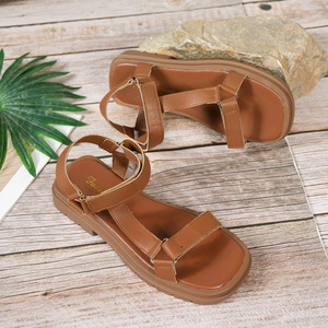 Sandales romaines à semelle épaisse pour femmes, style européen et américain, nouvelles sandales de plage pour l'été - Product Image 3