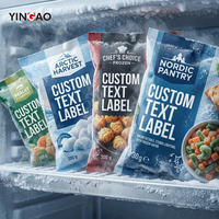 Etiqueta Adhesiva Personalizada con Texto, Adhesivo de Advertencia de Baja Temperatura para Almacenamiento en Frío, Palé de Carne, Etiquetas Resistentes a la Intemperie Yingao