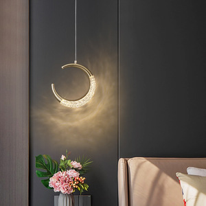 Lámpara Colgante LED Minimalista Nórdica con Diseño de Menisco, Iluminación Decorativa para Mesita de Noche, <span class=keywords><strong>Hotel</strong></span>, Restaurante, Bar - Product Image 2