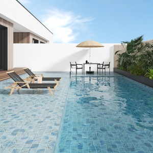 <span class=keywords><strong>Mosaico</strong></span> de Cerámica de Porcelana al por Mayor de Fábrica OEM, Azulejos para Piscina con Aspecto de Mármol de Piedra Natural Verde Bali Sukabumi - Product Image 2