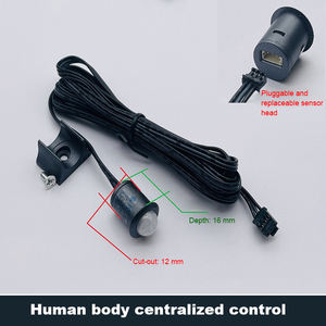 Interruptor de Sensor de Gabinete de Doble Puerta Centralizado, Control de Movimiento IR Sin Contacto para Luces LED de Armario de Cocina, 12-24V - Product Image 6