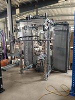 Máquina de Entrenamiento Funcional 2.0 con Postes de Acero Inoxidable, Contrapeso Smith, Doble Torre de Pesas de 120 kg y Paneles Laterales de Almacenamiento