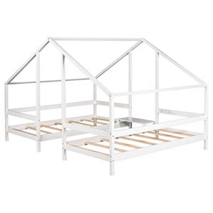 <span class=keywords><strong>Cama</strong></span> Infantil <span class=keywords><strong>Doble</strong></span> en Forma de Casa, Muebles para Dormitorio Infantil, Estructura de <span class=keywords><strong>Cama</strong></span> Infantil <span class=keywords><strong>Doble</strong></span> de Madera, <span class=keywords><strong>Cama</strong></span> Infantil <span class=keywords><strong>Montessori</strong></span> - Product Image 5