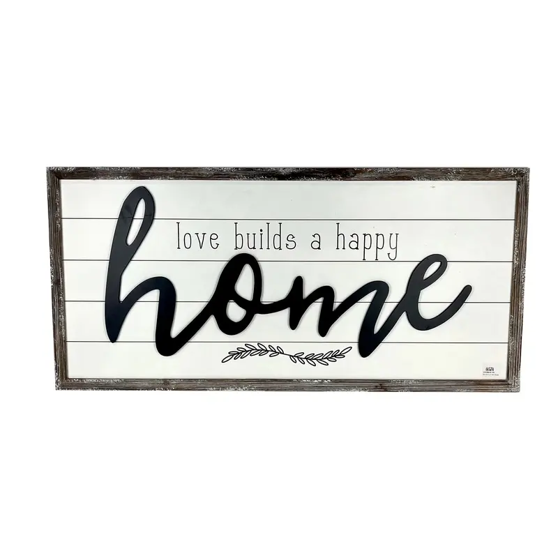 HOME Alphabet Plank Wall Hanging Home Plank Decorative painting Decorative hanging painting