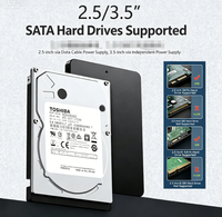 Adaptor USB3.2 ke SATA ShuoLe, Kabel USB3.2 SATA untuk Hard Disk Drive HDD SSD 2.5 inci 3.5 inci dengan Layar LCD