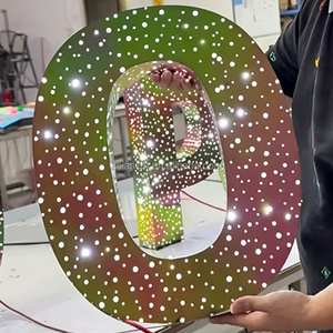 Decorazione Luminosa a LED con Effetto Cielo Stellato, Scritte Stereoscopiche per Sfondo di Sale Live Streaming, Parole Pubblicitarie per Edifici e Uffici - Product Image 4
