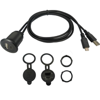 Cable de Extensión Auxiliar USB 2.0 a C Macho a Hembra, Impermeable, con Indicador LED, Montaje Empotrado, Muestra Gratuita