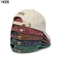 Casquette de baseball rétro non structurée à 6 panneaux en coton Oxford lavé, multicolore, avec logo personnalisé, effet vieilli et motif à pois, pour la vente en gros