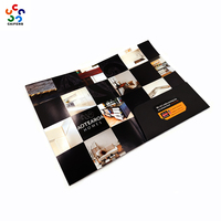 Impression professionnelle de votre propre logo sur des dossiers personnalisés, dossiers de luxe avec pochettes, papier d'art noir A4, dossiers de présentation, impression de dossiers
