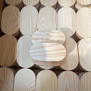 Oval Wooden Base <b>Board</b> Pine Solid Wood Craft DIY Model Material Natural Color Modern Simple Style Handmade Decor - Product Image 1