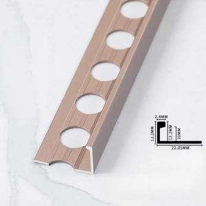 Profili di rivestimento in piastrelle di alluminio di alta qualità con taglio CNC personalizzato finitura resistente ed elegante per pavimenti e pareti - Product Image 3