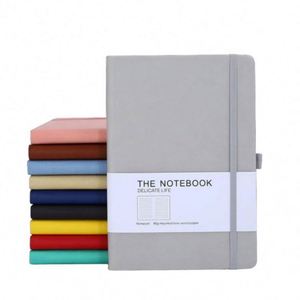 Custom Printed Multi-color PU Leather Hardcover Lined Diary <b>Journal</b> Book A5 College Ruled Thread Sewing Bound Notebooks - Product Image 1