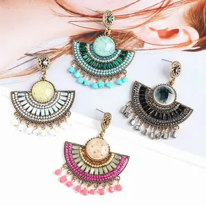 Kaimei High-Quality Statement Bijoux Vintage Bohemia Earrings Korean Cute Fashion Jewelry Beads Tassel Classic Style Accessories