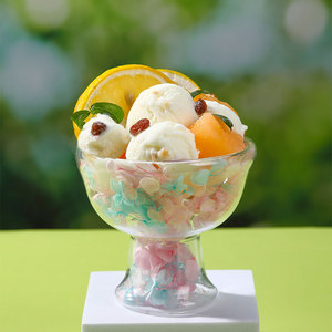Nouvelle tasse à dessert en verre borosilicate double paroi, avec couvercle hermétique, isolante thermiquement, motif fleur authentique, pour crème glacée et yaourt, design tendance - Product Image 1