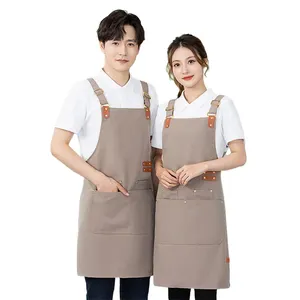 High Quality Unisex Sleeveless Apron Custom Logo Canvas Waterproof And Dirt-Resistant For Kitchen Gardening