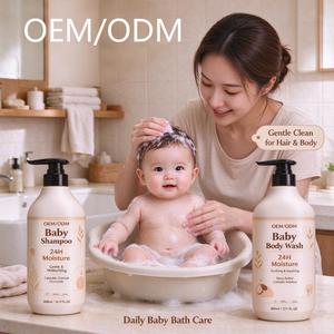 <span class=keywords><strong>Shampoo</strong></span> e Bagnoschiuma 2 in 1 per Neonati a Marchio Privato, Delicato Senza Lacrime con Calendula e Avena, Detergente per Pelle Sensibile, OEM ODM - Product Image 1