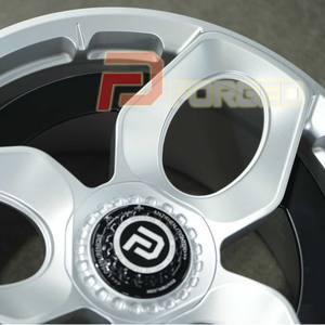 عجلات سبائك مطروقة من BEST/<span class=keywords><strong>BSA</strong></span> |   حروف حمراء على خلفية فضية مطفأة، مصنوعة من سبائك الألومنيوم 6061-T6 المطروقة بقوة 10,000 طن |   قابل للتخصيص بالكامل لجميع المركبات - Product Image 4