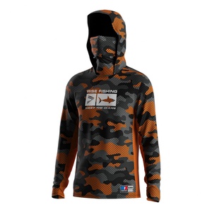 Camiseta de Pesca para Hombre con Capucha, Protección Solar UV, de Poliéster de Secado Rápido, Diseño Transpirable, Manga Larga, Protección Facial - Product Image 1