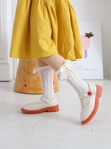 <span class=keywords><strong>Calcetines</strong></span> para Niños OEM, Transpirables, de Malla, con Lazo, Diseño Calado, Modernos, Certificados CE, Lindos, de Algodón, Largos, para Bebés - Product Image 4
