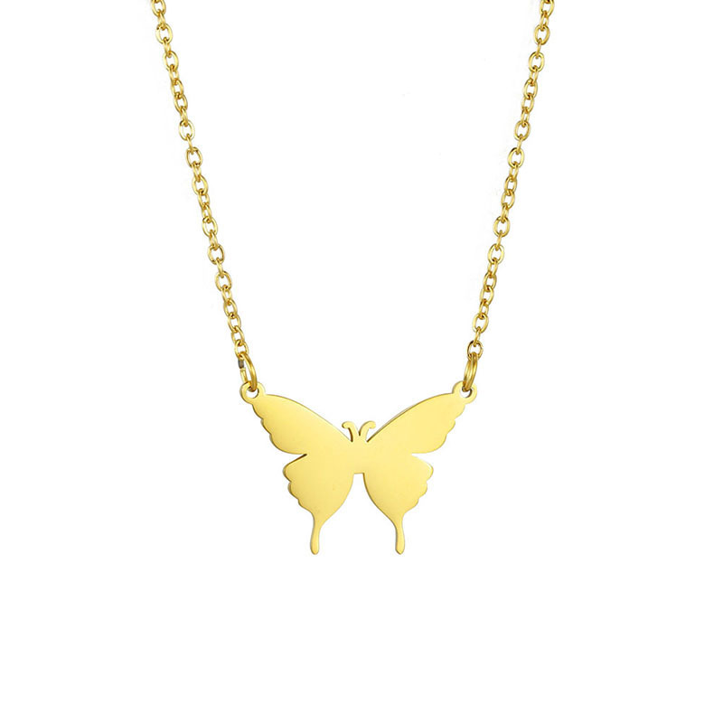 butterfly ingraving necklace