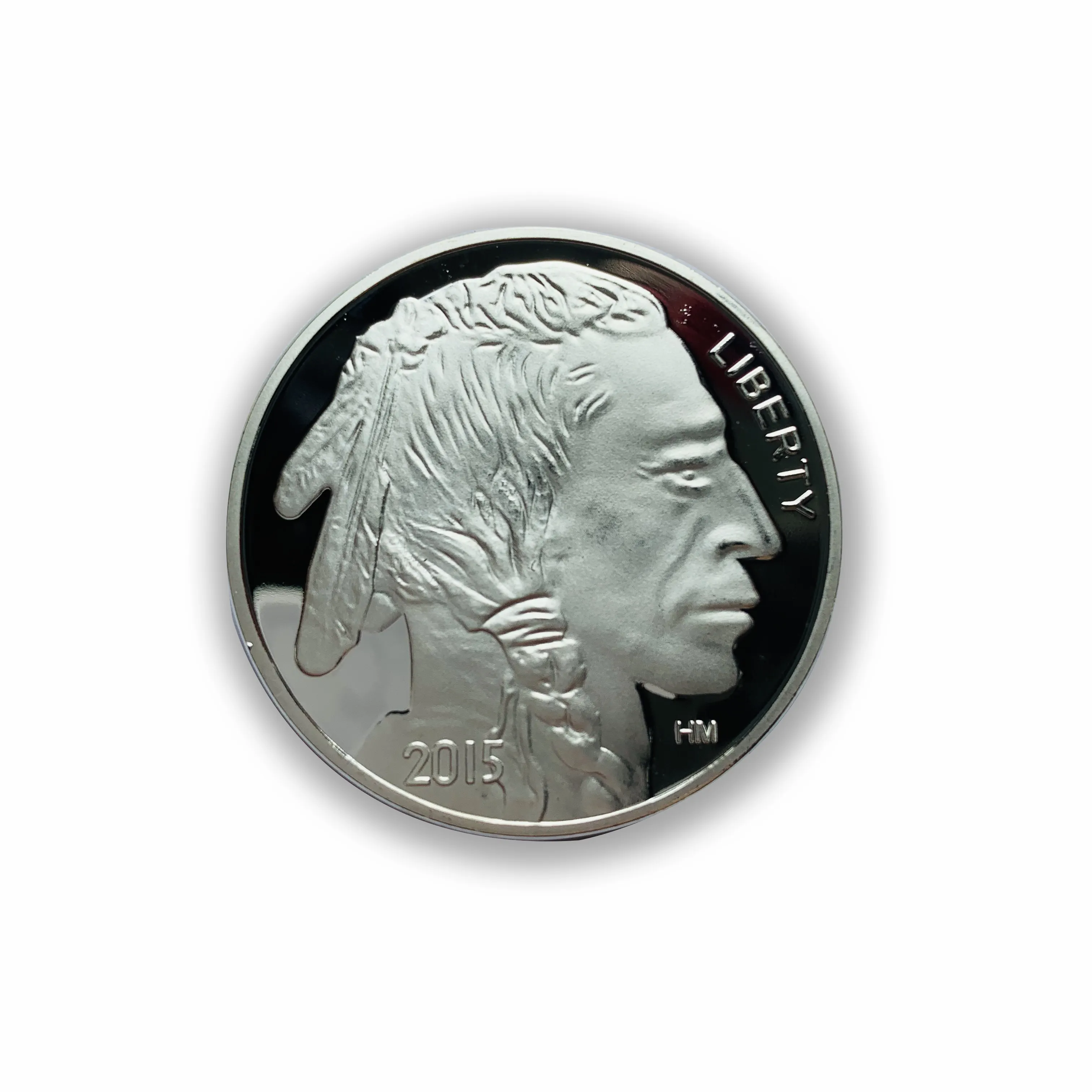 अनुकूलन 2015 लिबर्टी सिक्का 999 ठीक चांदी मढ़वाया बुलियन दौर भैंस सिक्का धातु स्मारिका का सिक्का