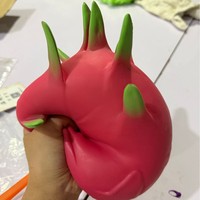 Nouveau Jouet Anti-Stress en Caoutchouc Souple à Rebond Lent en Forme de Fruit du Dragon Géant, Idéal pour les Plus de 14 Ans, Unisexe