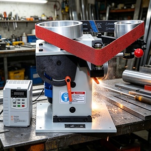 Machine de ponçage et de meulage verticale et horizontale 2,2 kW pour la fabrication de couteaux, outil de finition de surface pour quincaillerie métallique - Product Image 1
