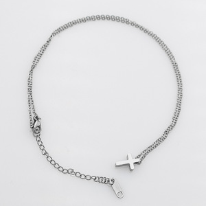 Minimalist Cross Necklace Titanium Steel Geometric Design Clavicle Chain Gift For Couples Fashion Jewelry - Product Image 1