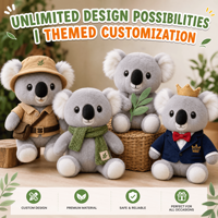 Peluche Koala, jouet en peluche doux, OEM ODM, peluche personnalisée, jouet en peluche rembourré, cadeau promotionnel, peluche de haute qualité, cadeau promotionnel
