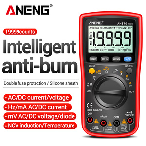 Multimètre numérique à plage automatique ANENG AN870, 19999 points, véritable valeur efficace, haute précision, AC/DC, testeur de transistor NCV pour la réparation de té<span class=keywords><strong>l</strong></span>éphones mobiles - Product Image 4