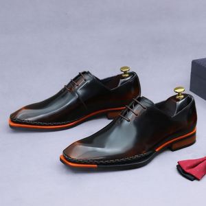 Zapatos de Negocios de Cuero para Hombre, Cuero Vacuno Genuino, Cuero Charol, Estilo Británico, Zapatos Elegantes y Juveniles para Traje Formal - Product Image 3
