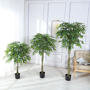 Árvores artificiais realistas do fabricante com folhas caindo barato casamento decoração interior paisagem real toque plantas - Product Image 2
