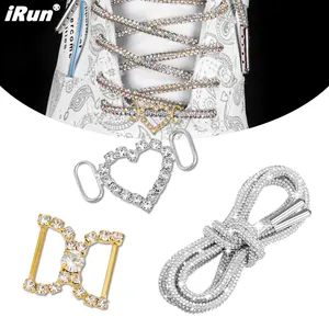 Encantos de renda para sapatos iRun Bling DIY Decorações cadarços fivela de metal encantos strass acessórios para sapatos rendas