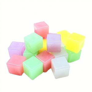 18mm Luminous Square Beads Acrylic Ice <b>Cubes</b> for DIY Jewelry Keychain Making Craft Supplies - Product Image 5