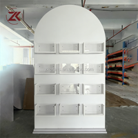 ZKAI - Caja de Dulces para Fiestas, Decoración para Bodas, Cumpleaños y Eventos, Arco de Fondo para Golosinas en Color Rosa y Blanco