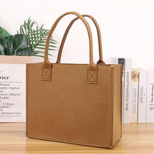 Bolsas de Compra Reutilizables de Fieltro Duraderas de Gran Capacidad Personalizadas al por Mayor con Logotipo Impreso para Mujer - Product Image 6