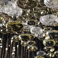 Lustre en cristal moderne sur mesure de grande taille, éclairage suspendu en verre de luxe avec LED pour hall d'hôtel