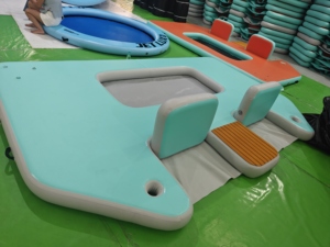 Piattaforma Galleggiante Gonfiabile con Rete, Galleggianti da <span class=keywords><strong>Lago</strong></span> con Rampa per Barche, Lettino Prendisole, Amaca Galleggiante per Feste in Famiglia, Mare e Fiume - Product Image 4