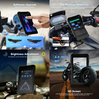 Podofo Écran vertical portable de 5 pouces pour voiture et moto, CarPlay sans fil, Android Auto, étanche IP68 avec bouton de télécommande