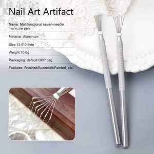 Stylo à 7 <span class=keywords><strong>pointes</strong></span> multifonctionnel pour dessin au trait 3D, design inspiré du Japon, gel pour nail art, vente en gros pour salons de manucure - Product Image 6