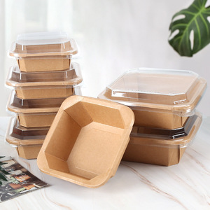 Envase desechable octogonal de papel kraft para comida rápida para llevar, caja para llevar comida. - Product Image 6