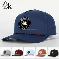 Gorra de Cuerda Trenzada de Poliéster, Gorras de Camionero Impermeables para Niñas, Gorras de 5 Paneles para Hombre, Diseñador para Logotipo Personalizado, Gorras Desestructuradas para Mujer