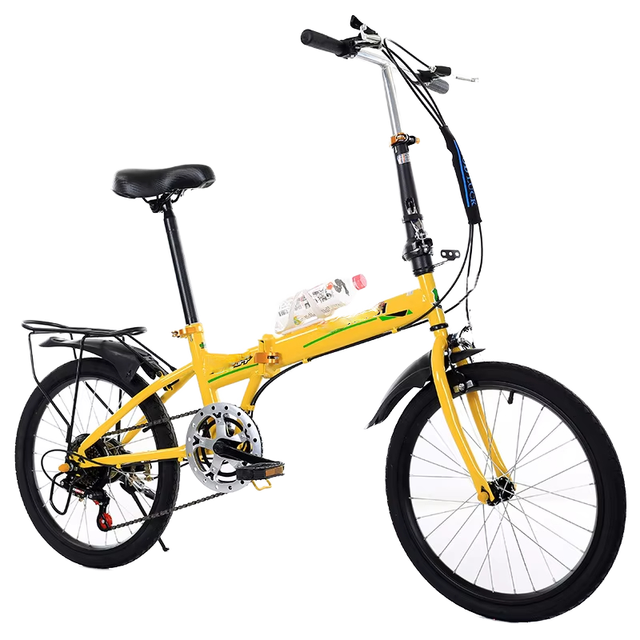Ultra-Light 20-Inch 6 Speed Foldable Leisure Sport Mountain Gravel Pit Fat Road Bike Ordinary Steel Quad Moto for City Use