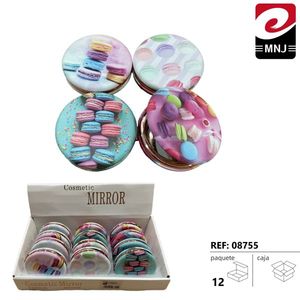Macaron <b>Mirror</b> Cosmetic Compact <b>Small</b> Portable Vanity <b>Mirror</b> With Colorful Design For Makeup Application - Product Image 3